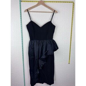 Lee Jordan New York Vintage Black Peplum Mini Dress ILGWU Made in USA